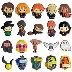 Yezmo 20PCS Shoe Charms, Anime Shoe Charms for Girls Boys Teens Harry Theme Shoe Charms Cute Shoe Charms Women Cartoon Shoes Decorations for Shoe Clog Wristband Bracelet and Party Birthday Favor Gifts (Multi CA)