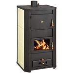 Prity Wood Burning Stove Ful Boiler, 29+8KW, Cast Iron, Black