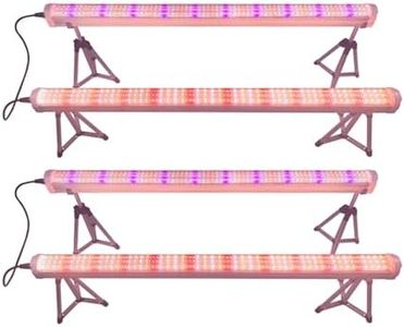 RDJ Bouns 150W Under Canopy LED Grow Light Bars with Far Red, 4-Pack 48 Inch Dimmable, 100-277 Volt 2.7-3.0 umol/J, 8 Adjustable Brackets, 1 Power Cord and 4 Extension Cables, IP65 Waterproof