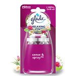 Glade Sense & Spray Air Freshener Refill, Motion Activated Automatic Room Spray and Odour Eliminator for Home, Relaxing Zen, 8 Pack (16 x 18ml)