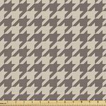 Lunarable Vintage Fabric by The Yard, Traditional Scottish Houndstooth Pattern in Pastel Colors Tartan Plaid Retro, Decorative Fabric for Upholstery and Home Accents, 3 Yards, Brown Umber