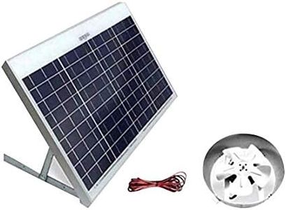 Amtrak Solar Powerful 100-Watt Galvanized Steel Solar Attic Fan Cools, Ventilates Exhaust Your House, Garage or RV and Protects Against Moisture Build-up (Angle Brackets)