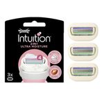 WILKINSON SWORD - Intuition Ultra Moisture Blades For Women | No Shave Gel Needed | Pack of 3 Razor Blade Refills