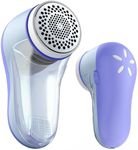 POPCHOSE Fabric Shaver, Lint Remover for Clothes, Electric Lint Shaver with 6-Leaf Blades, Sweater Shavers to Remove Pilling for Clothing, Couch, Furniture, Fuzz, Lint Ball, Bobbles, Bluish-Purple