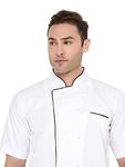 Associated Uniforms Half sleeve Chef Coat (Chef Jacket - Smart Fit) (XL-42, WHITE)