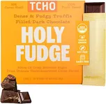 TCHO Holy Fudge Dark Chocolate Truffle Bars (1 pack) | Single Origin, 100% Plant Based, Organic & Fair Trade, | Non GMO, Non-Dairy, Vegan, and Soy Free (2.5oz each) - Pure Cacao Bars