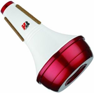 Humes and Berg Stonelined Straight Red/White Aluminum Euphonium Mute (265)
