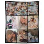 Personalized Collage Photo Customized Picture Flannel Fleece Blanket Custom Throw Blankets for Family Baby Pet Adult Wedding Christmas Valentines Mom Dad Friend Birthday Gifts 9 Photos 50"x60"