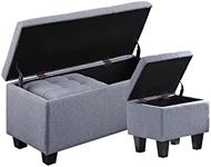 Tassullo Hinged Storage Ottoman Set