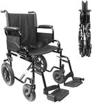Pepe - Lightweight Folding Wheelchair for Adults (Sturdy Steel Frame), Travel, Steel Transit