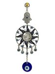 shoppersduniya Hamsa Hand Surya Evil Eye Hanging Nazar Battu for Car Mirror Hanging Protection and Prosperity|Good Luck Charm and Prosperity at Office and Home Decor