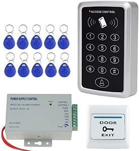NN99 Lettore di schede tastiera RFID con sistema di alimentazione + pulsante di uscita della porta + 10 chiavi da 125 KHz No Electric Locks