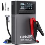 GOOLOO X7 Jump Starter with Air Compressor, 4250A Portable Car Starter with 160PSI Digital Tire Inflator, 12V Battery Booster