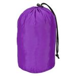 PATIKIL Stuff Sack, 5 x 10 Inch Waterproof Outdoor Storage Sack Portable Drawstring Dust Flap Bag for Camping, Purple