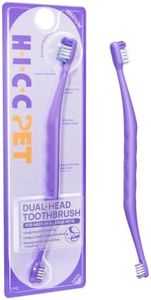 HICC PET Dog Toothbrush with Vet-Recommended, Triple Bristle, Ergonomic Design, Improves Oral Hygiene, Deep Teeth Cleaning, Gum & Dental Care, Dual-Head Pet Toothbrush for Dogs & Large Cats