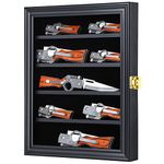 Jinchuan Knife Display Case - Pocket Knife Stand for Collections - Military Folding Knife Shadow Box Wall Cabinet with Uv Protection Acrylic Lockable,Small Black