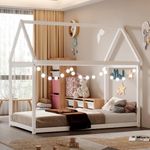 Giantex Twin House Bed, Wood Montes