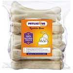 PETLICIOUS & MORE Pressed Rawhide Bones Beef for All Life Stages Dogs (4 Inch) - 10 Pieces