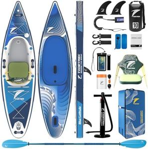 TIDETREK Inflatable Touring Kayak with Waterproof Seat & Premium Accessories, 11'3" x 35" x 8" Ultra-Stable SUP Kayak Hybrid, Non-Slip Comfort Deck for Adults & Youth