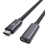 Faracent USB C Extension Cable (3.3ft/1m), USB 3.2 Gen 2 10Gbps Data Transfer 140W Fast Charging & Sync Type C Extender for PSVR2 MacBook M2 Air/Pro iPad Mini/Pro Dell XPS Mag-Safe and More- Grey