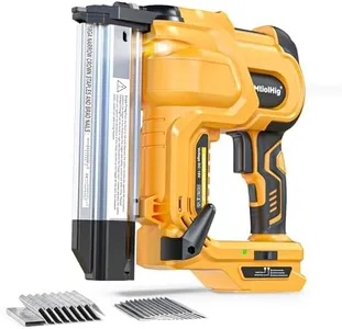 Cordless 2" Brad Nailer for Dewalt 20V Battery (No Battery), 2-in-1 Electric Nail Gun/Staple Gun, 18 Gauge Nail Gun Battery Powered with 1000 Nails for Wood Carpentry, Adjustable Depth, 2 Modes