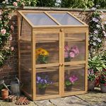 Woodside Outdoor Wooden Plant Flower Vegetable Cold Frame Cupboard Growhouse