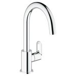 Grohe Bauloop Single-Lever Sink Tap ½| Deck Mounted Kitchen Sink Tap | Cold-Only Single Lever Faucet with Swivel Tubular Spout | Chrome Finish | 10 Year Warranty | 31222000