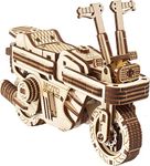 UGEARS Moto Compact Folding Scooter - Bike Motorcycle Model Building Kits - 3D Puzzles for Adults - DIY Model Kits for Adults - 3D Wooden Puzzle Motorbike Model Kit - Self-Propelled 2-Wheeled Scooter