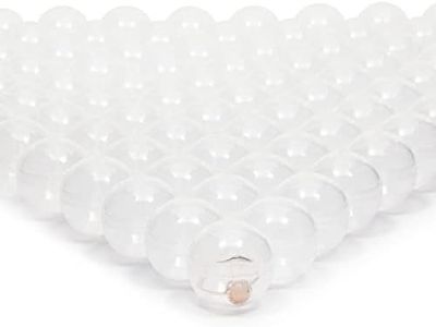 Vending Machine Capsules - 200-Pack Small Clear Round Empty Cases for Gumball Containers, Toy Stands, Hidden Surprise Treasure Inserts and Party Favors, 1.1-Inch in Diameter