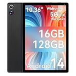Ainmel 10 Inch Android 14 Tablet, 10GB RAM, 128GB ROM (Expandable to 1TB), Octa-Core Processor, 1280 * 800 IPS HD Touchscreen, 5G/2.4G WiFi, BT 5.0, Dual Camera, 2 Speaker (Black)