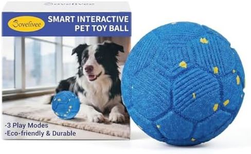 SOVELIVEE Smart Interactive Dog Ball, Automatic Moving Dog Toy with 3 Play Modes, Durable E-TPU Material, IP65 Active Rolling Pet Toy Ball for Medium and Large Dogs, Blue