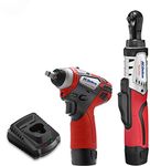 ACDelco ARW12102-K3 G12 Series 12V Cordless Li-ion 1/4” Brushless Ratchet Wrench & 3/8” Impact Wrench Combo Tool Kit with 2 Batteries