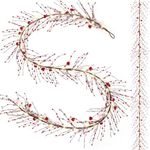 Lyrow 2 Pcs Valentine's Day Red Pink Heart Berry Garland 9 ft LED Willow Vine Lights Battery Operated Mantel Garland Romantic Lights String for Wedding Home Table Fireplace Party Indoor Decorations