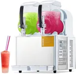 Garvee Commercial Slushie Machine, 4Lx2Tank slushy machine for home, Self-cleaning,370W Stainless Steel Slushy Machine for Frozen Drinks, for Home, Coffee Shop, Restaurant