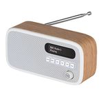 VQ Dexter Portable DAB Radio Mains Powered & Battery Operated. Digital Tick Approved DAB+ & FM Radio. Designer Auto Scan Digital Radio with 60 Presets - Oak