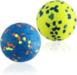 CAISHOW 2Pack Dog Ball Toys Indestructible Dog Ball Float On Water Fetch Bouncy Durable Solid Rubber Ball For Puppy Small And Medium Dogs Playing Toys (2Pcs-2.55'')