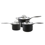 Circulon Style Hard Anodised Saucepan Set, 3pce