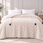 VENTIMI King Size Heated Blanket, Faux Fur Electric Blanket, 90x100, Pink
