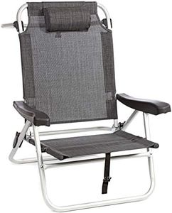 Brunner 0404152N Siren, Sedia Spiaggina Reclinabile, Design Elegante, Sedia da Spiaggia Colore Grigio, Seduta Confortevole, Portata Max 110 kg