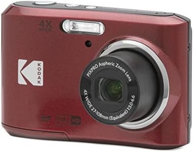 KODAK PIXPRO Friendly Zoom FZ45-RD 16MP Digital Camera with 4X Optical Zoom 27mm Wide Angle and 2.7" LCD Screen (Red)