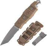 GEAR AID Kotu Tanto Fixed Blade Knife with Sheath, Coyote, 3” Blade