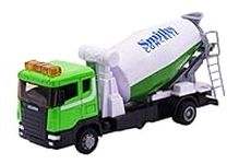 MOTOR ZONE from Peterkin | Cement Mixer Construction Truck Toy Vehicle | 16cm Green & White Cement Mixer Construction Truck with moving parts | 1:48 Scale | Diecast Vehicles | Ages 3+