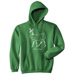 Crazy Dog T-Shirts Dill Doe Hoodie Funny Graphic Novelty Sweatshirt Best Sarcastic Gift for Guys, Green, Small