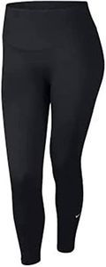 Nike Women's Fitted Polyester Tights (CU2917-010-1X_ Black, White_Xl)