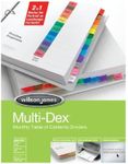 Wilson Jones MultiDex Dividers, Jan-Dec Tab Index, Multicolor Tabs with Black Print, Pre-Labeled, Table of Contents (W90303)