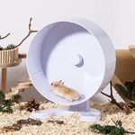 Hi-ERA Super Silent Hamster Wheel, 8.5 Inches/21.5cm Small Animal Exercise Wheel for Gerbil, Syrian & Dwarf, White