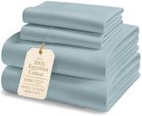 LANE LINEN 1000 Thread Count 100% Egyptian Cotton King Size Sheets – Silky Sateen Weave, Naturally Cooling & Durable, Ultra-Soft Luxury You Can Feel,15" Deep Pocket King Sheet Set – French Blue