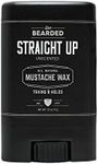 Live Bearded Mustache Wax Stick, 0.35 oz - Made in the USA with All-Natural Ingredients - Medium Hold Stache and Beard Styling for Men | Straight Up - Fragrance-Free