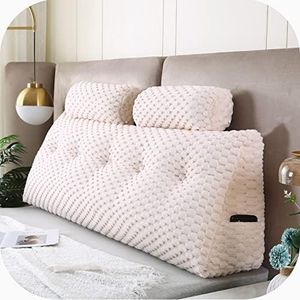 Gpround Wedge Headboard Pillows + 2 Head Roll Pillow Bed Wedge Pillow for Headboard Large Bolster for Bed Rest Reading Pillows Backrest Pillows for Sitting in Bed Backrest Positioning Support