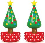 Beistle Inflatable Christmas Tree Coolers, 2 Pack, 4’ 8” x 26”, Each Holds Approx. 24 12 oz. Cans - Drink Cooler, Drink Containers for Parties, Christmas Inflatable, Holiday Decorations